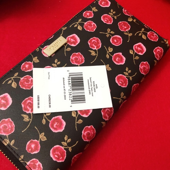 NWT Kate Spade Laurel Way Hazy Rose Neda Wallet - Picture 7 of 8